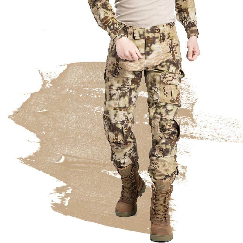 camo work trousers with knee pads