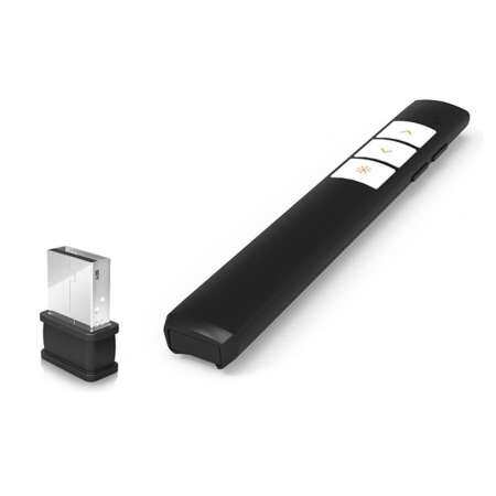 มัลติมีเดียไร้สายเลเซอร์ปฏิบัติเสนอ USB การควบคุมระยะไกลแสดงสีดำ