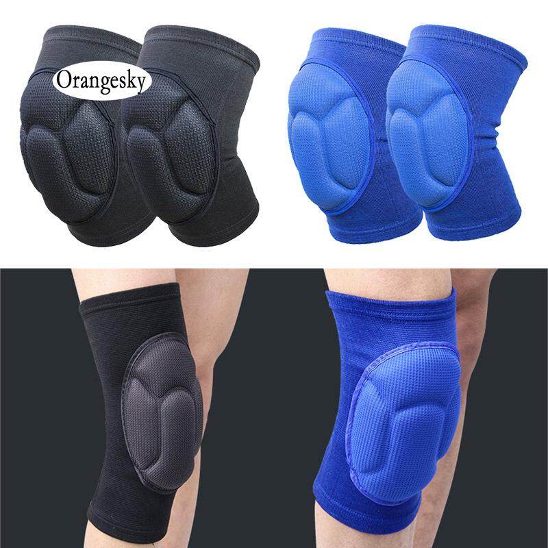 Orangesky 1 Pair Thick Kneepad Extreme Knee Pad Eblow Brace Support Lap Knee Protector for Football Volleyball Cycling Sports