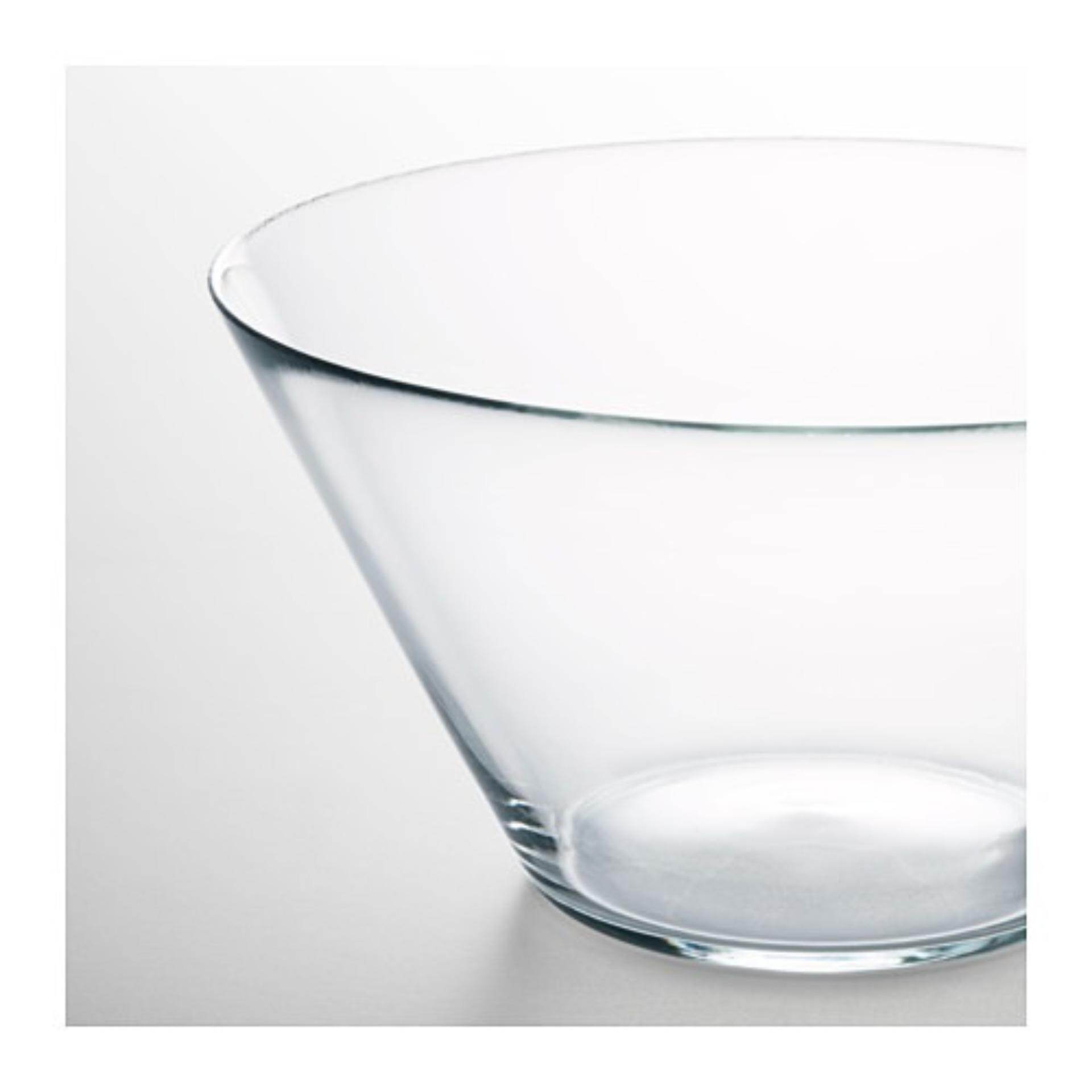Bobzo 28 Cm Clear Glass Serving Bowl – Large Decorative Bowl For Salads, Desserts, Popcorn & More, Wide Top For Easy Serving, Minimalist Table Design, Dishwasher Safe – Ideal For Dining