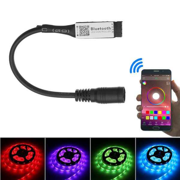 LUSTREON 4Pin Bluetooth Thông Minh ỨNG DỤNG Bộ Điều Khiển Nhạc với DC Đầu Kết Nối RGB Dây ĐÈN LED Ánh Sáng DC5-24V