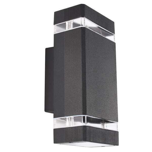 NEW Brilliant Light Entasis Square Up/Down Outdoor Wall Light# Black - intl