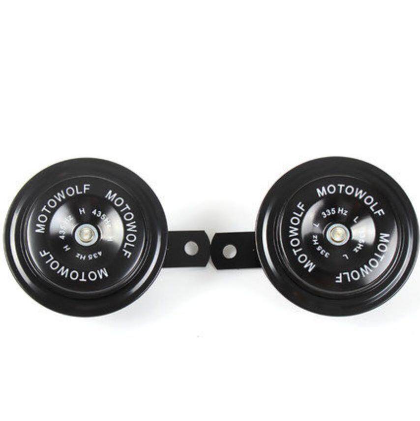Universal Bulat Tahan Air Keras Speaker Klakson 12 V 1.5A untuk Sepeda Motor