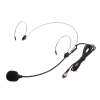 Miracle Shining Dual Ear Hook Wired Headset Headworn Microphone Black 3.5mm Right Angle