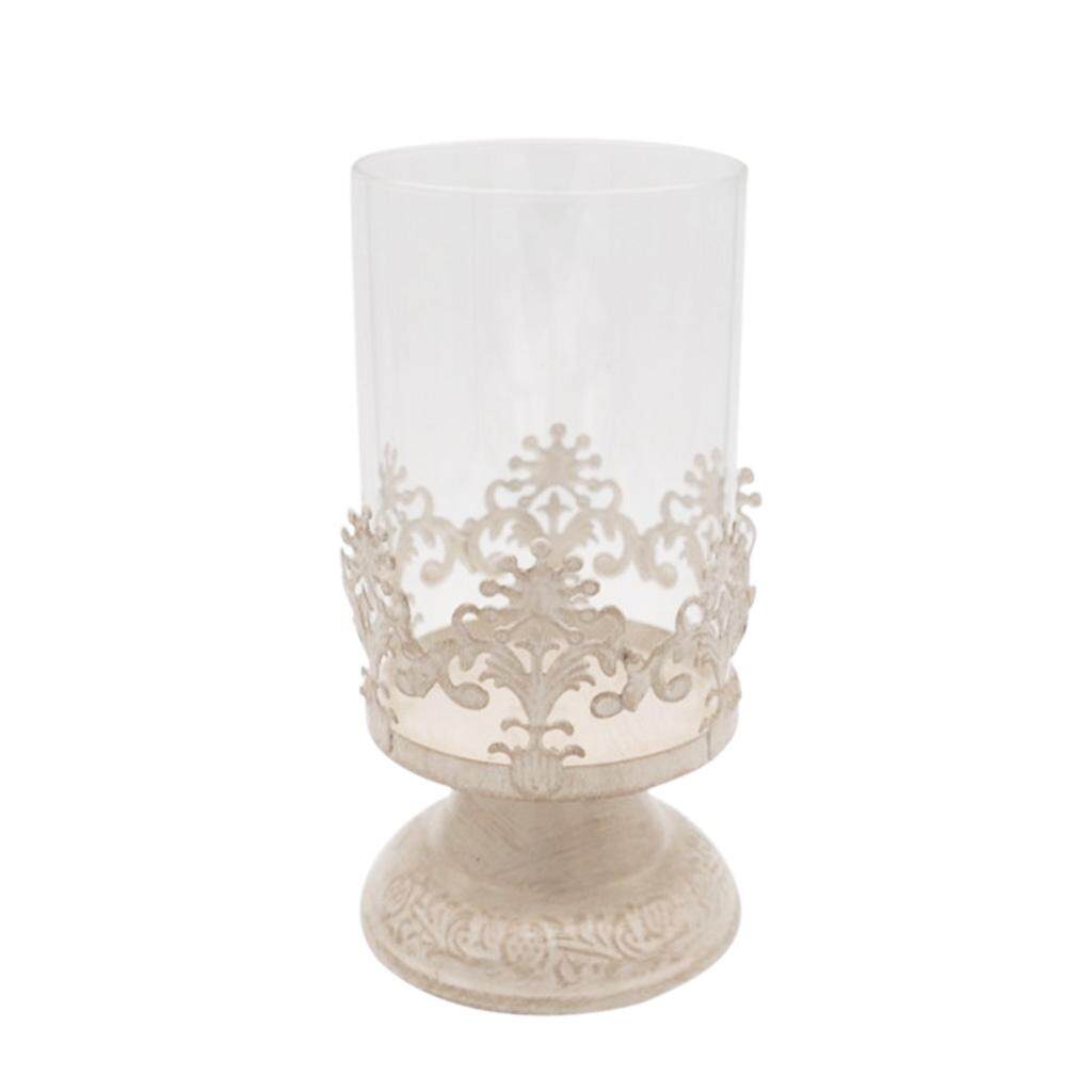 BolehDeals 3pcs/set Decorative Pillar Holder Candle Tea Light Canderholders with Glass Dome for Wedding Decoration - intl