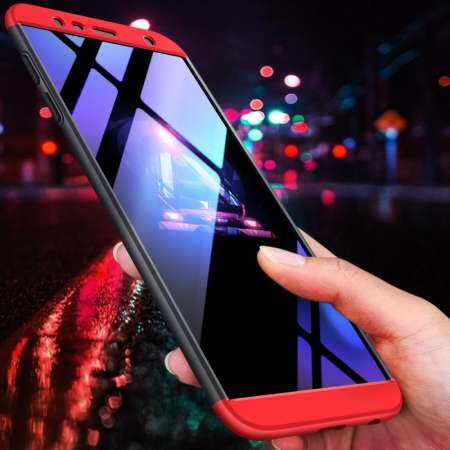 เคสโทรศัพท์สำหรับซัมซุงกาแล็คซี่ J4 +/J4 PLUS, 3 in 1 Double DIP 360 ° ป้องกัน Ultra พลาสติกแข็งบาง/PC เคสโทรศัพท์เคลือบ [ป้องกันตก] โทรศัพท์ [กันกระแทก]/เคสปกป้องโทรศัพท์สำหรับซัมซุงกาแล็คซี่ J4 +/J4 PLUS
