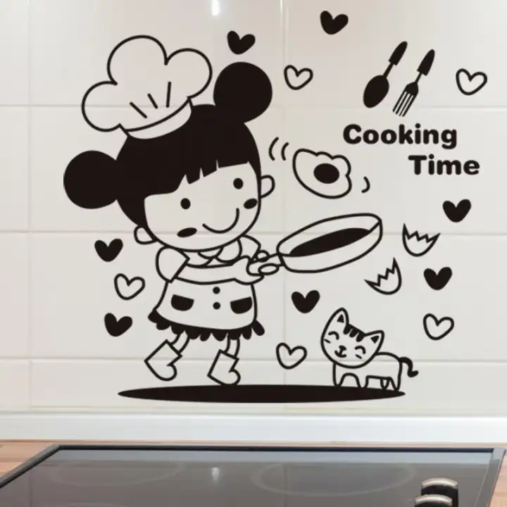 Removable Kitchen Wallpaper Decals Florence Life Restaurant Tea Artwork Stickers