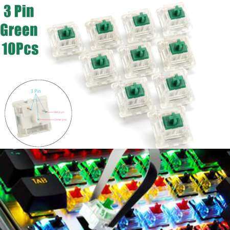 เล็งเห็นด้วย 10X 3Pin สีเขียวคีย์บอร์ดแบบกลไกเปลี่ยนสำหรับ Cherry MX สำหรับ Gateron
ส่วนลดชั่วโมงนี้