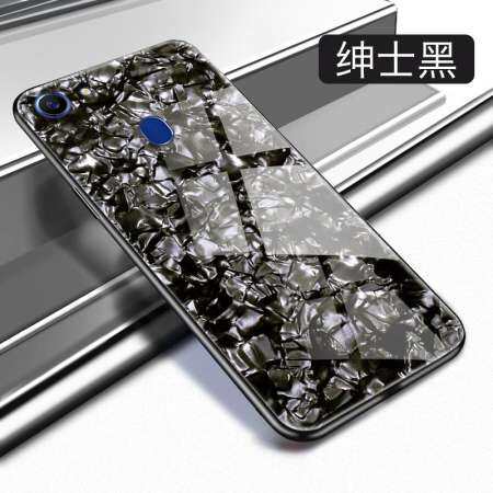 กระจกเทมเปอร์สำหรับ OPPO F7 Luxury Bling SHELL เคสโครงอ่อนกลับเคสกันกระแทกฝาครอบเกราะ OPPO A9/F7 - INTL