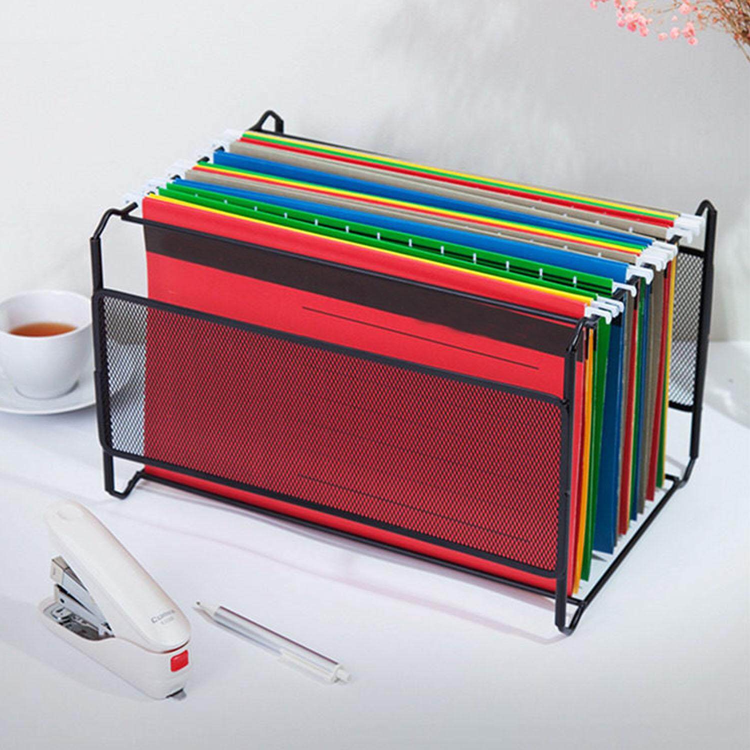 A4 Size Mesh Metal Desktop Hanging File Storage Organizer Holder Folders Tray Box For S Catalogs Newspapers Daily Mail Journals Black