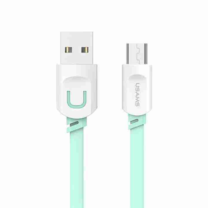 Grandshop USAMS Mikro USB Kabel Kabel Data Asli 1 M Telepon Seluler Aksesoris Kabel MicroUSB untuk Samsung Xiaomi Telepon Seluler Kabel