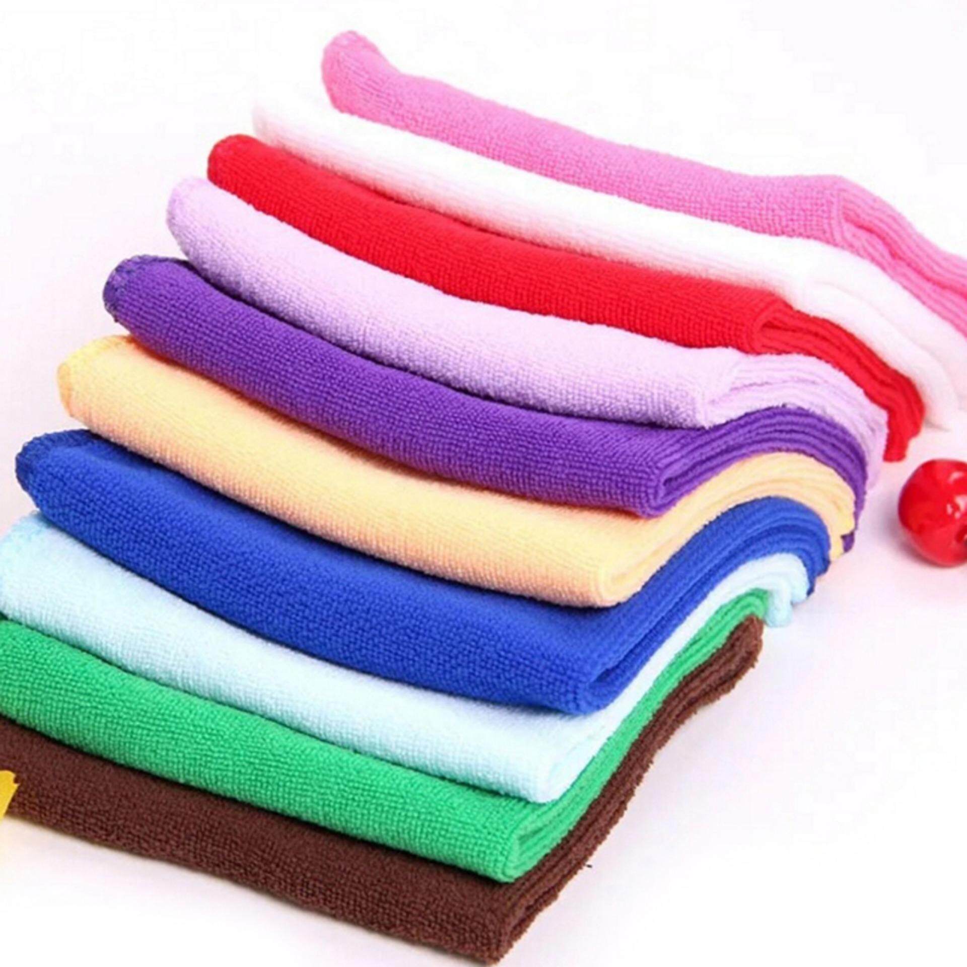 est Absorbent Microfiber Towels Hand Towel Kitchen Dishcloth Dishrag Washcloth - intl