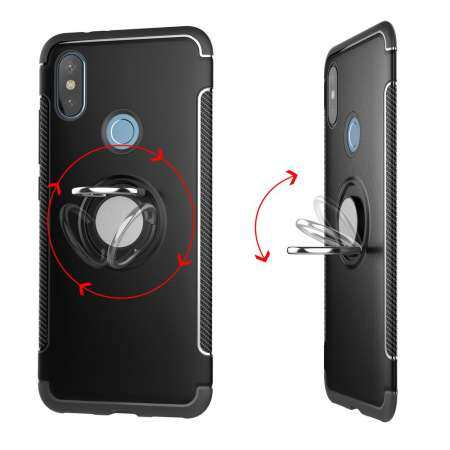 สำหรับ Xiaomi Redmi หมายเหตุ 5 Pro Case, Magnetic เกราะเคสคลุมซิลิโคนแหวนโลหะเคสแข็งเคสใส่โทรศัพท์