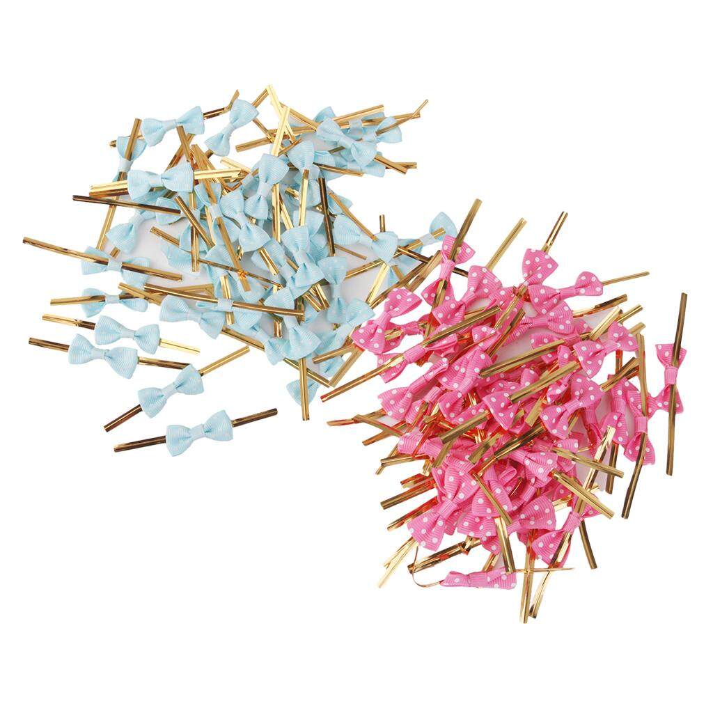 100pcs 4/" Paper Purple Twist Ties for Bakery Cello Bags