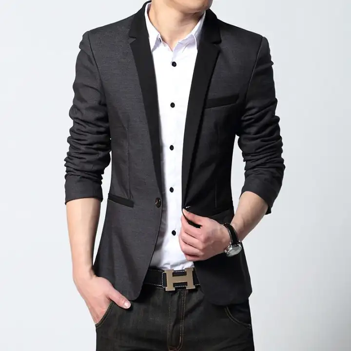 casual suit jacket look