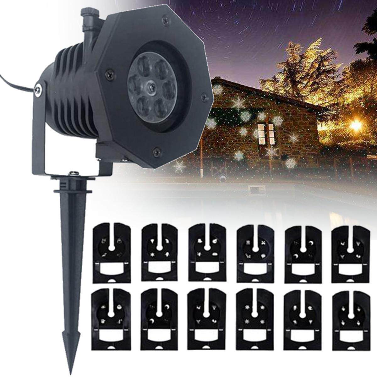 Fashion 48 patterns Outdoor LED Moving Laser Landscape Projector Lamp Disco Stage Xmas Party Light Effect Outdoor Decor