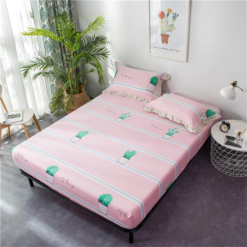 2018 New Cotton Bed Fitted Sheet Hot Sale Bedspreads Bedding Sheets for Twin King Queen Size - intl