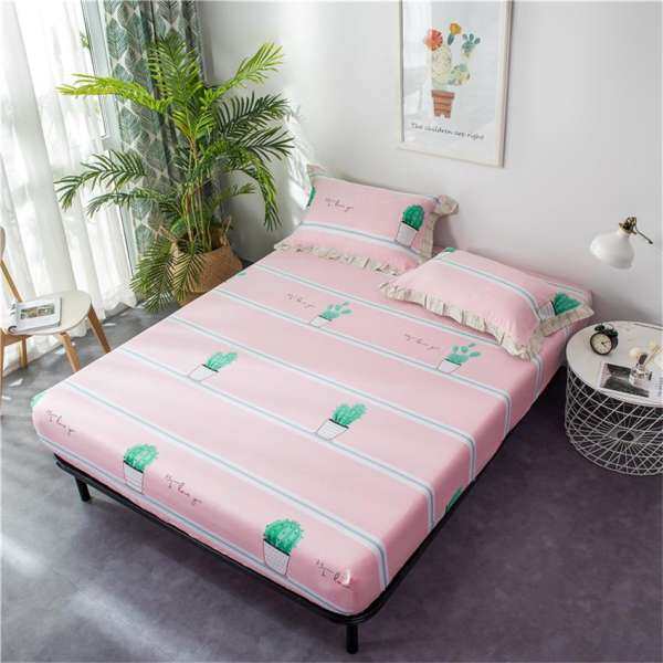 2018 New Cotton Bed Fitted Sheet Hot Sale Bedspreads Bedding Sheets for Twin King Queen Size - intl