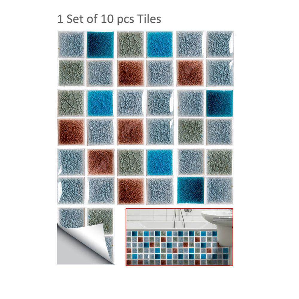 Womdee Wall Stickers Wallpaper Home Decor Ice Crack Tile Sticker Bathroom Kitchen Living Room,20*20cm