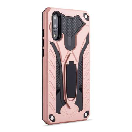 2 In 1 เกราะป้องกัน HYBRID เคสกันกระแทกสำหรับ Huawei P20 Pro Stand ผู้ถือ PC + TPU 2 In 1 เกราะป้องกัน HYBRID เคสกันกระแทกสำหรับ Huawei P20 Pro Stand ผู้ถือ PC + TPU