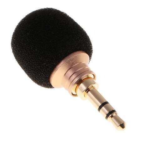 Miracle Shining Mini 3.5mm Microphone Mic For Smartphone Mobile Phone Recording 3.5 MM Double channel