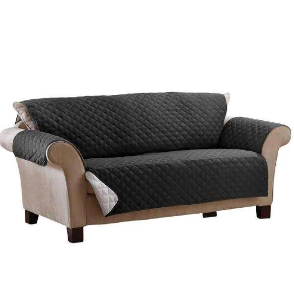 Cho thú cưng Chó Mèo Ghế Dài Loveseat Ghế Sofa Đệm Miếng Lót Bảo Vệ Nội Thất Bao Chống Nước Black116cm x 118 cm-quốc tế