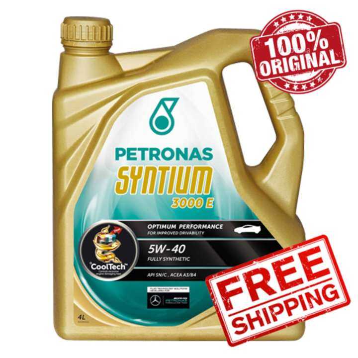 Petronas Syntium 3000 E 5W-40 Fully Synthetic SN/CF Engine Oil 4L | Lazada