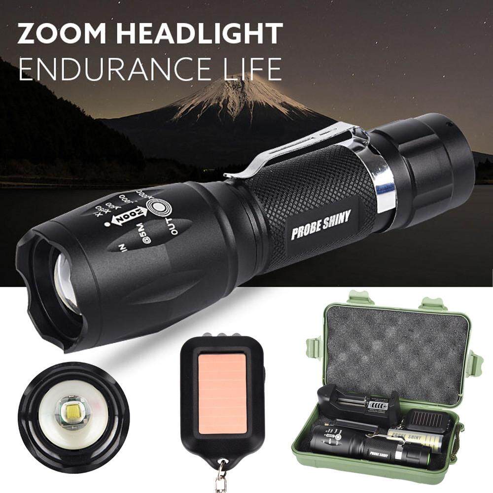 Super Bright XM-L T6 LED Adjustable Focus Flashlight Torch Zoomable