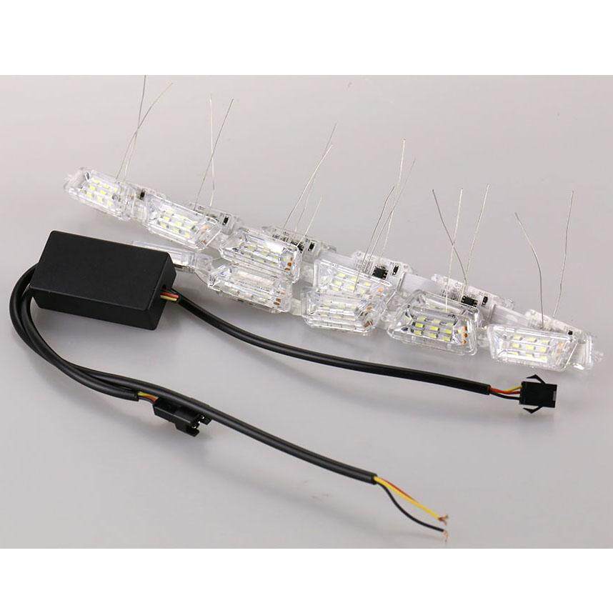 ANMINGPU 2 chiếc Nhan Linh Hoạt LED DRL Hổ Phách Trắng 12 V DRL LED Dùng Ban Ngày Ánh Sáng Ban Ngày Đèn Ngày đèn cho Xe Ford Focus