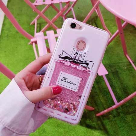 น่ารัก Glitter แบบไดนามิกของเหลว Quicksand กรณีโทรศัพท์ขวดทีพียูซิลิคอนปกหลังสำหรับ OPPO A73/F5