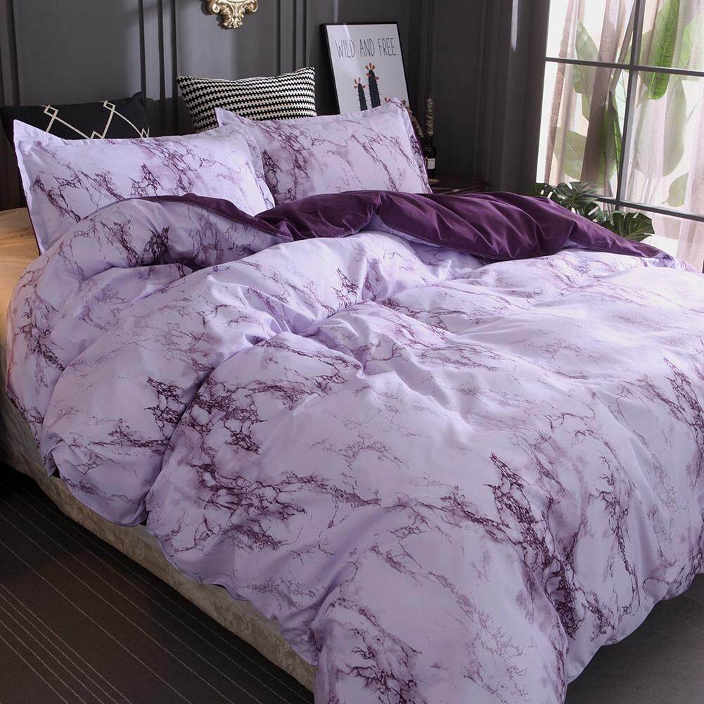 Vali Với Bao Da 3 mảnh Mềm Mại Thoải Mái Marbling Vỏ Gối Bộ Chăn Ga