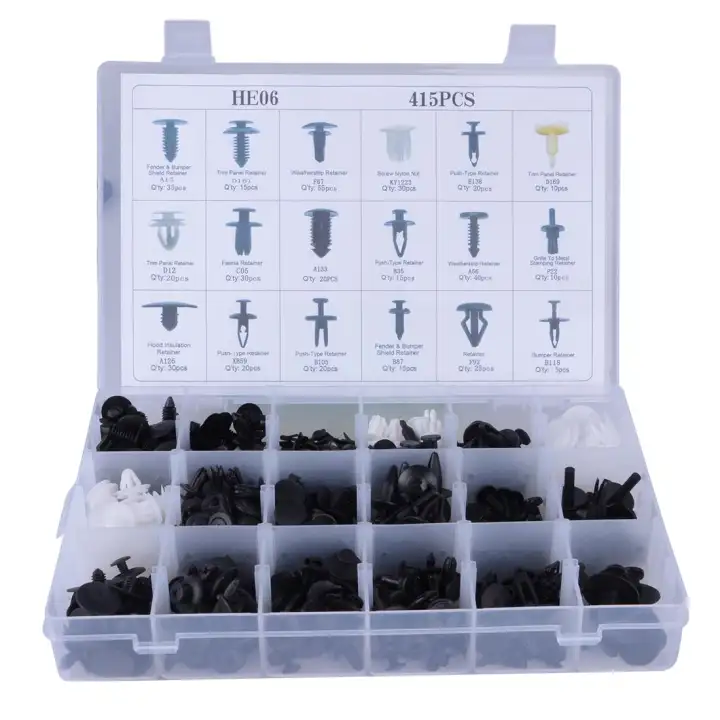 415pcs 18 Sizes Car Bumper Fender Fixed Clamp Retainer Car Styling