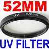 yuwen Universal Aluminum Alloy 52mm UV Filter Lens For Nikon Canon