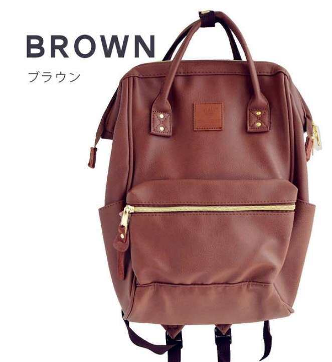 anello large leather backpack