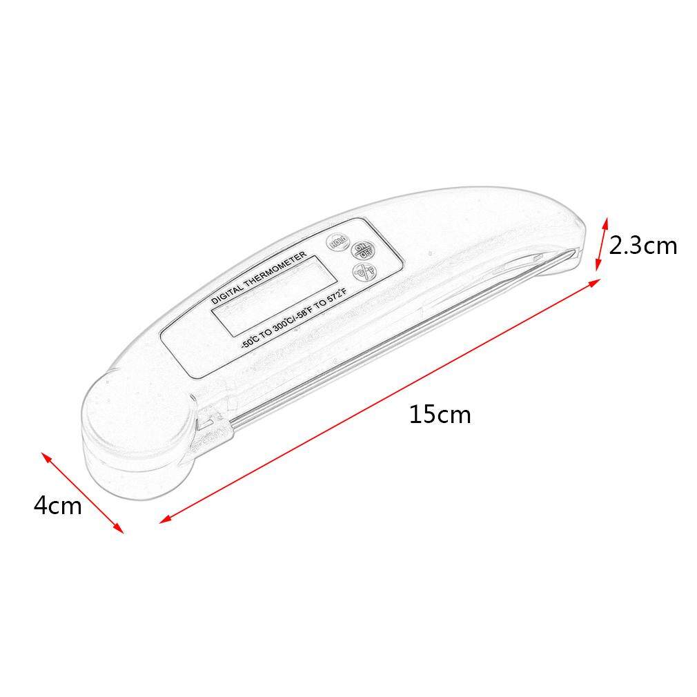 GETEK Ultra Instant Read Foldable BBQ Thermometer LCD Digital Cooking Thermometer