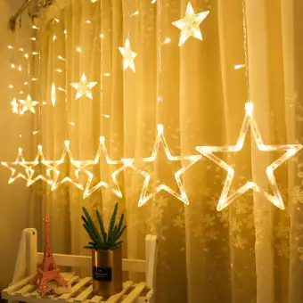 Lp 2 5m 138leds Five Pointed Star String Curtain Light Fairy Lamp Five Pointed Star String Curtain Light