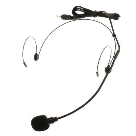 Miracle Shining 2Pack JY-528 3.5mm Mono Ear Hook Wired Headset Headworn Microphone Black