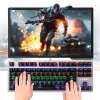 LALOVE LESHP เรืองแสง 6 สี LED Backlight มัลติมีเดียเกมกลคีย์บอร์ด