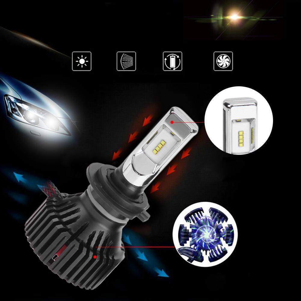 DICN 1 Pair Universal 9-32V 6500K T8 ZES H7 LED Car Auto Headlight Head Lamp Bulbs