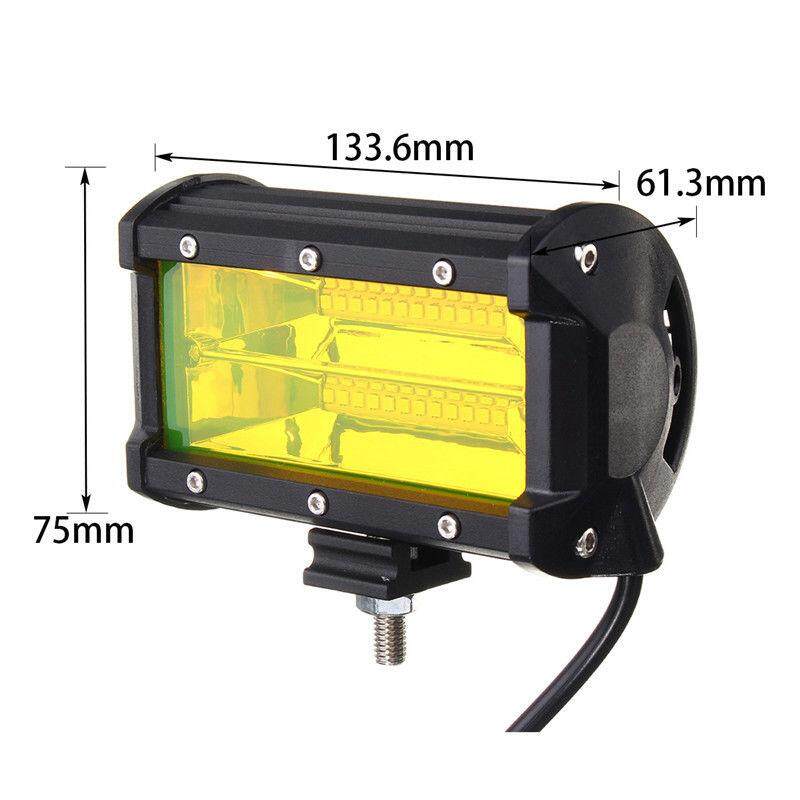 Gracekarin Online 2x5 inch 96 W ĐÈN LED Màu Vàng Làm Việc Thanh Nhẹ Lũ Lái Xe Đèn Sương Mù Offroad Xe Tải SUV