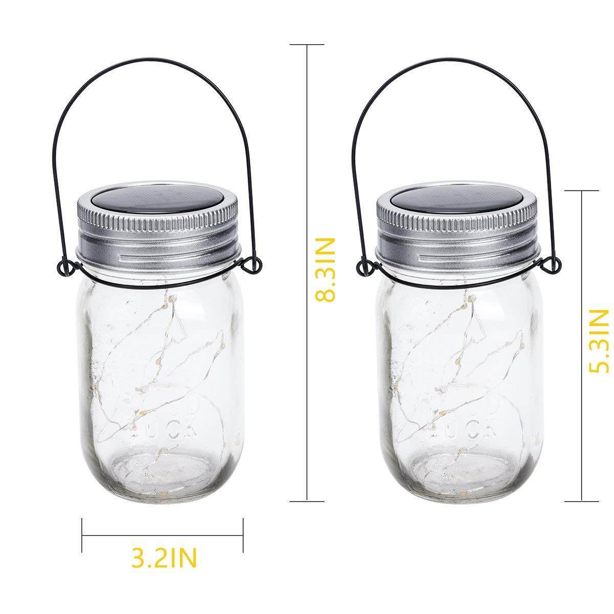 Treo Năng Lượng Mặt Trời Mason Jar Chuỗi Đèn Cổ Tích Đèn Năng Lượng Mặt Trời Laterns Bàn Đèn Sân Vườn Sân Bãi Cỏ