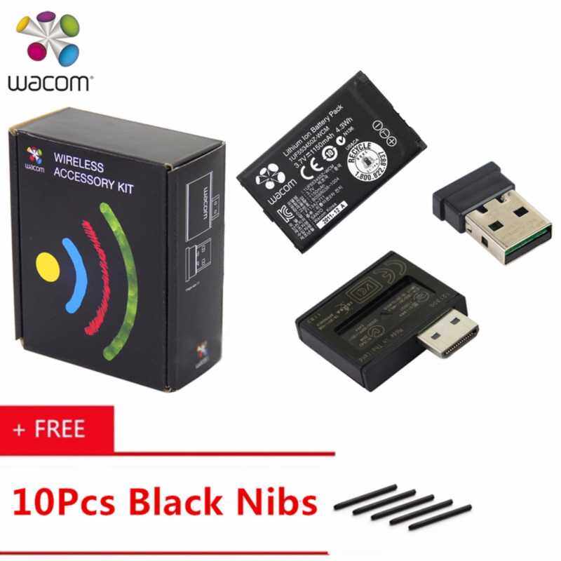 Airsky Wacom ACK40401 Aksesoris Nirkabel Kit untuk Bambu dan Intuos Tablet Berlaku untuk Intuos CTH470/670/480/490 /680/690/CTL480/490/690/PTH451/651/851 + 10 Buah Hitam nibs