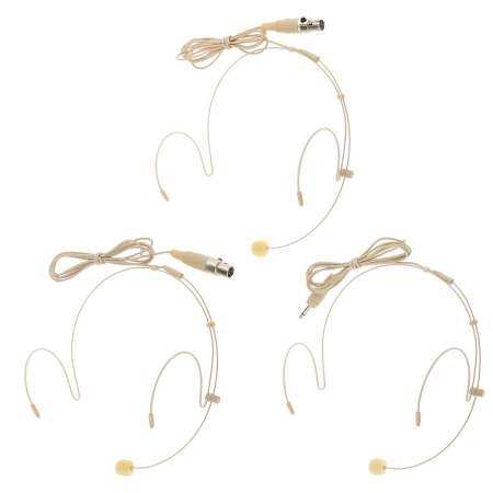 Miracle Shining Professional Ear Hook Wired Headset / Headworn Microphone Skin Color 3Pin