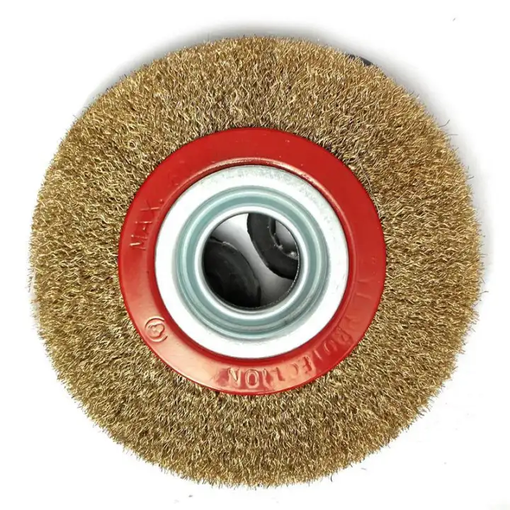 1pcs 8 Inch 200mm Steel Flat Wire Wheel Brush With 10pcs Adaptor