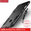 Rzants สำหรับ VIVO V11i เคสโทรศัพท์ [ชุดเกราะ] Lanyard ขาตั้งกันกระแทก Hard กลับ