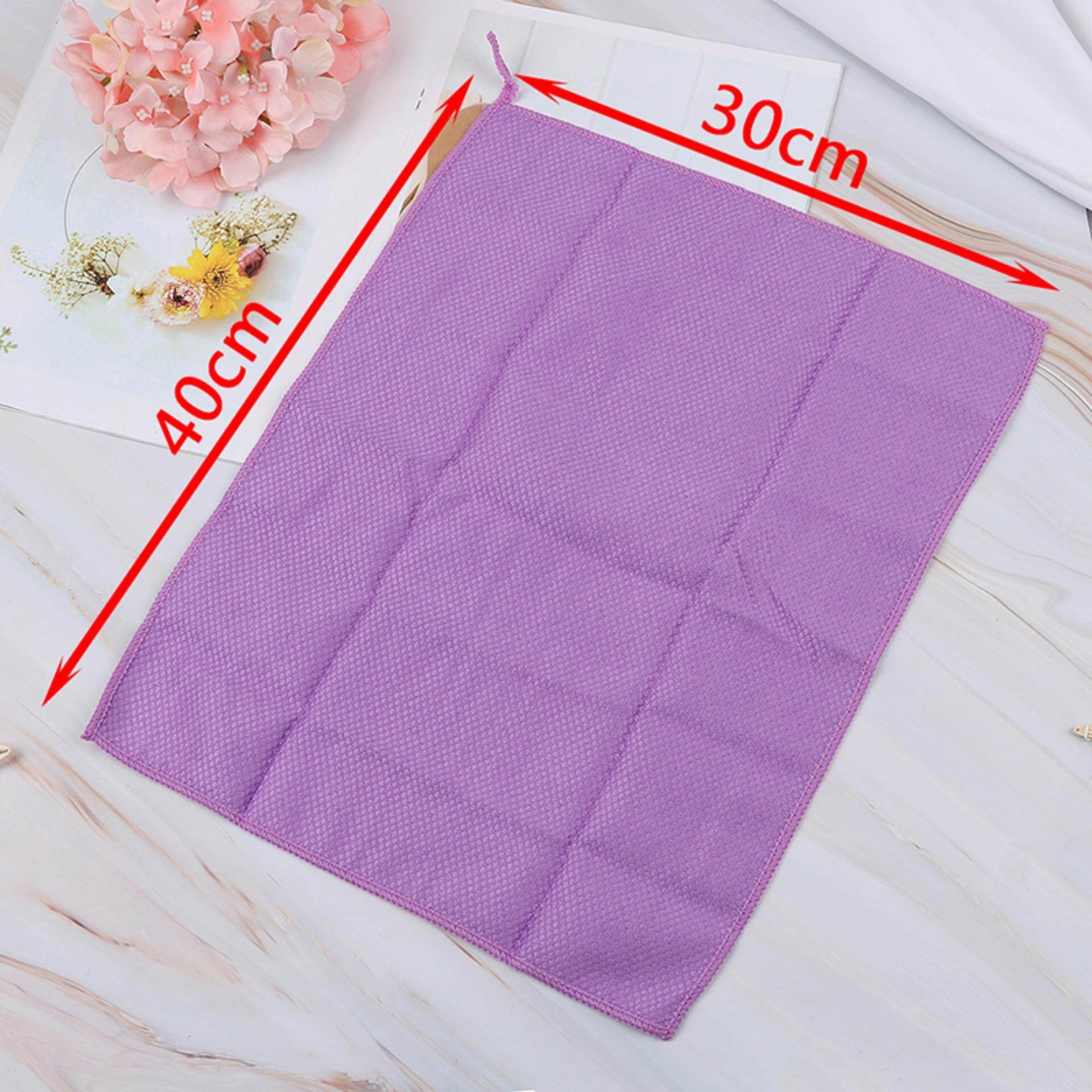 3 cái Microfiber Dishcloth Bếp Hình Chữ Nhật Giặt Khăn Lau Vệ Sinh Món Ăn Vải