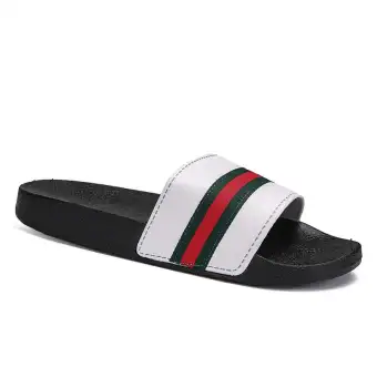 leather sandals slip on