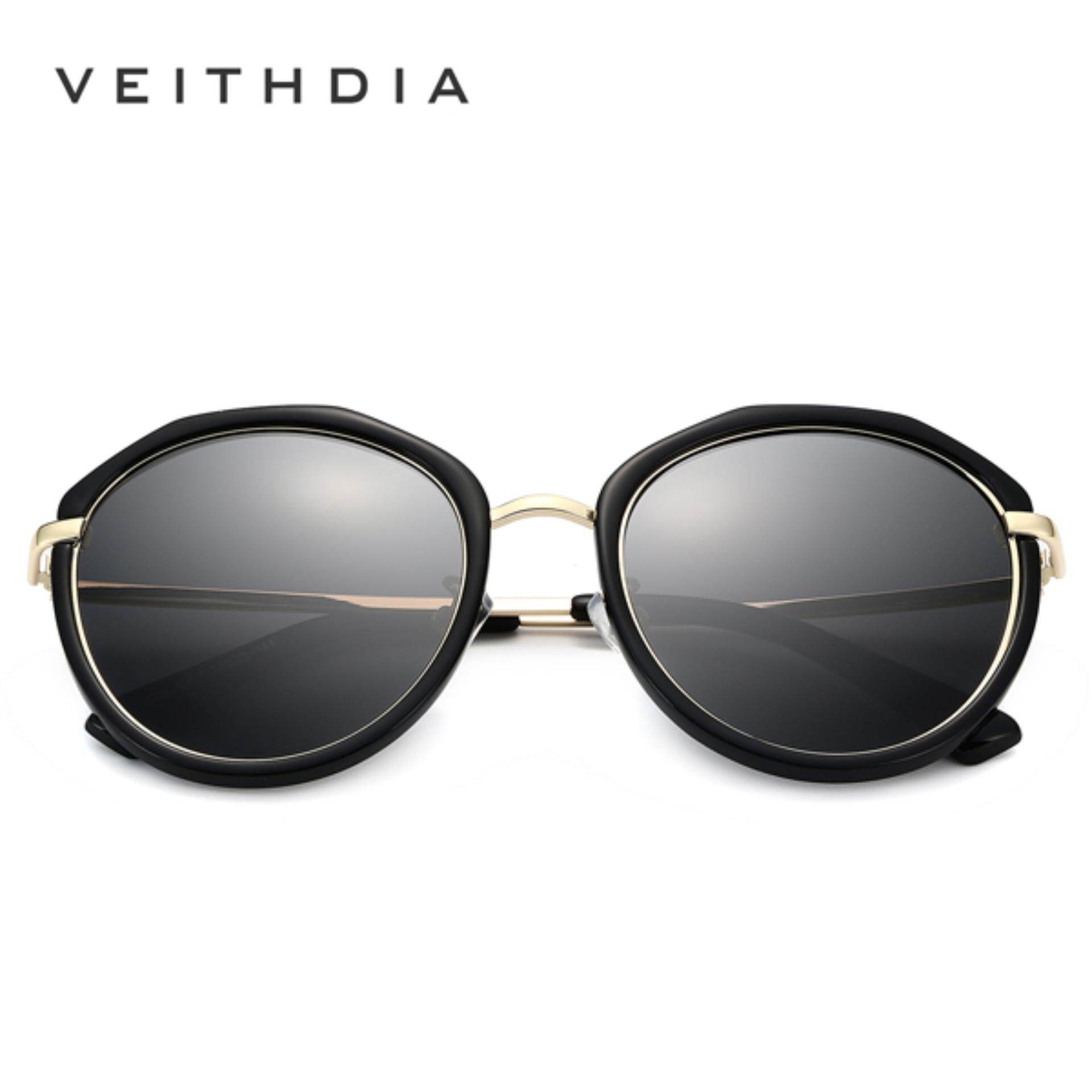 Kính Râm Nữ Gọng Acetate VEITHDIA Kính Phân Cực 3050
