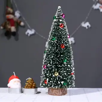 Christmas Tree Mini Pine Tree With Wood Base Diy Crafts Home Table