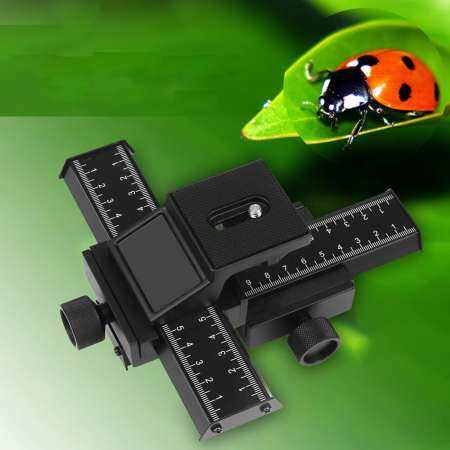 Miracle Shining Black 4 Way Macro Focusing Rail Slider Macro Bellows for Nikon EOS Cameras